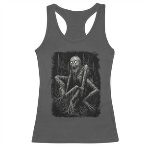 Creepy Rake Racerback Tank Top Creepypasta Cryptid Series Alt Goth Grunge Horror Aesthetic TS10 Dark Heather Print Your Wear