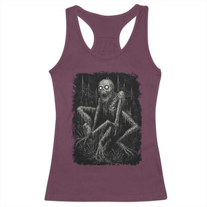 Creepy Rake Racerback Tank Top Creepypasta Cryptid Series Alt Goth Grunge Horror Aesthetic TS10 Maroon Print Your Wear