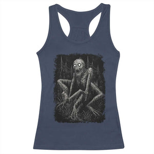 Creepy Rake Racerback Tank Top Creepypasta Cryptid Series Alt Goth Grunge Horror Aesthetic TS10 Navy Print Your Wear