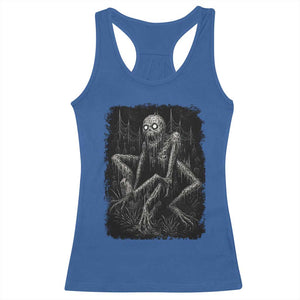 Creepy Rake Racerback Tank Top Creepypasta Cryptid Series Alt Goth Grunge Horror Aesthetic TS10 Royal Blue Print Your Wear