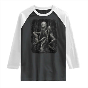 Creepy Rake Raglan Shirt Creepypasta Cryptid Series Alt Goth Grunge Horror Aesthetic TS10 Black White Print Your Wear