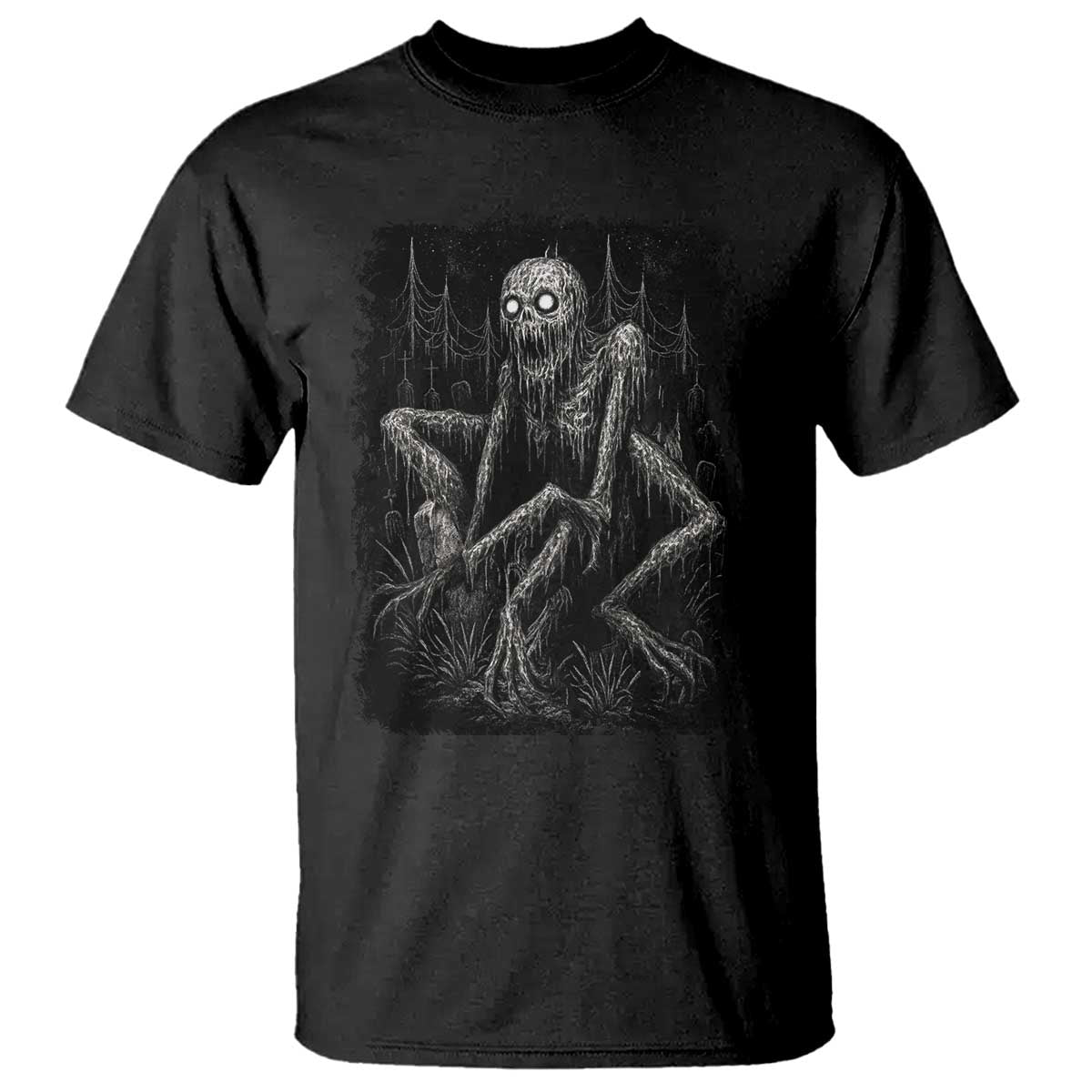 Creepy Rake T Shirt Creepypasta Cryptid Series Alt Goth Grunge Horror Aesthetic TS10 Black Print Your Wear