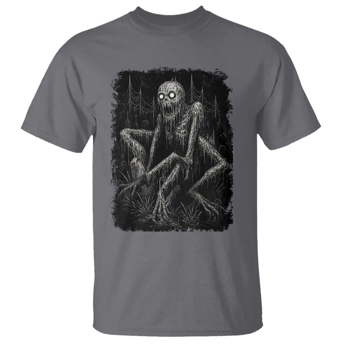 Creepy Rake T Shirt Creepypasta Cryptid Series Alt Goth Grunge Horror Aesthetic TS10 Charcoal Print Your Wear