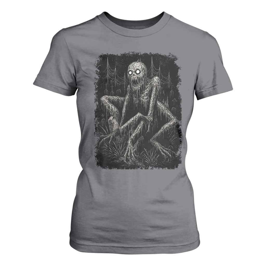 Creepy Rake T Shirt For Women Creepypasta Cryptid Series Alt Goth Grunge Horror Aesthetic TS10 Charcoal Print Your Wear