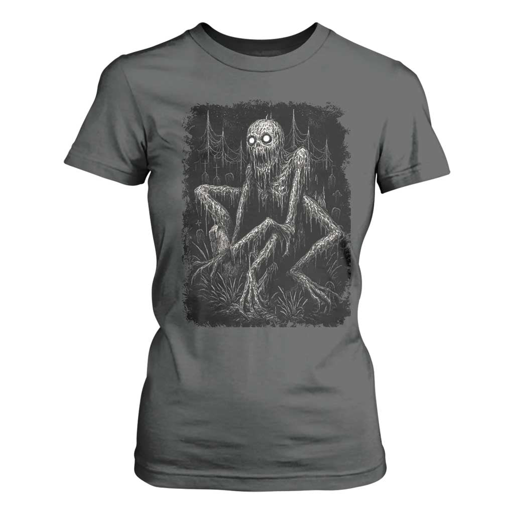 Creepy Rake T Shirt For Women Creepypasta Cryptid Series Alt Goth Grunge Horror Aesthetic TS10 Dark Heather Print Your Wear
