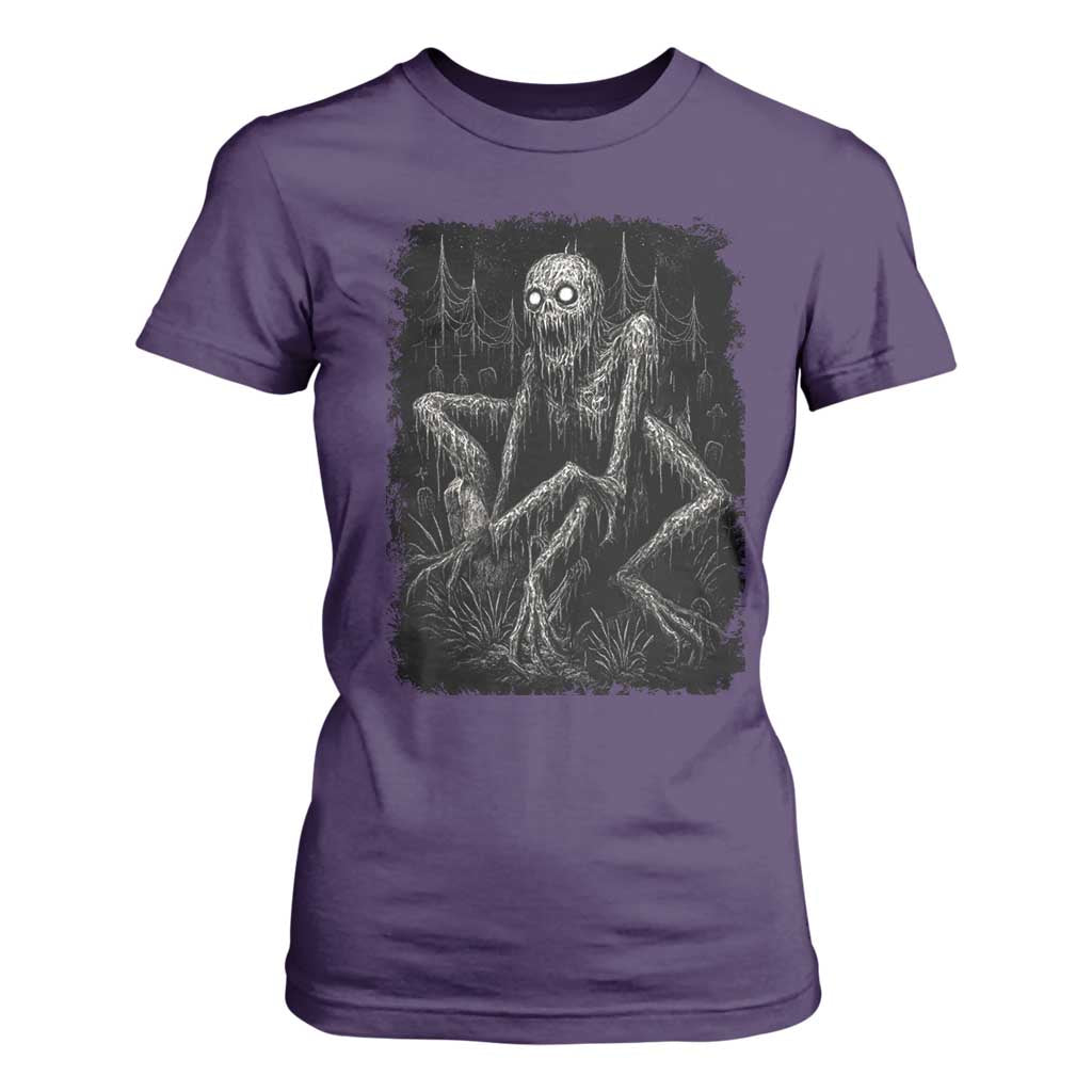 Creepy Rake T Shirt For Women Creepypasta Cryptid Series Alt Goth Grunge Horror Aesthetic TS10 Purple Print Your Wear