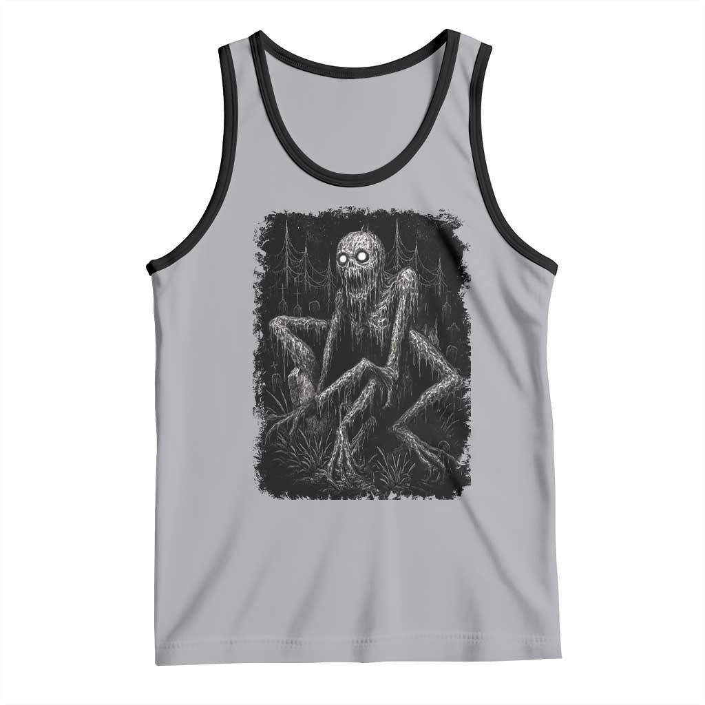 Creepy Rake Tank Top Creepypasta Cryptid Series Alt Goth Grunge Horror Aesthetic TS10 Athletic Heather Black Print Your Wear