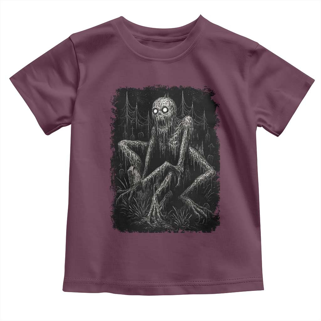 Creepy Rake Toddler T Shirt Creepypasta Cryptid Series Alt Goth Grunge Horror Aesthetic TS10 Maroon Print Your Wear