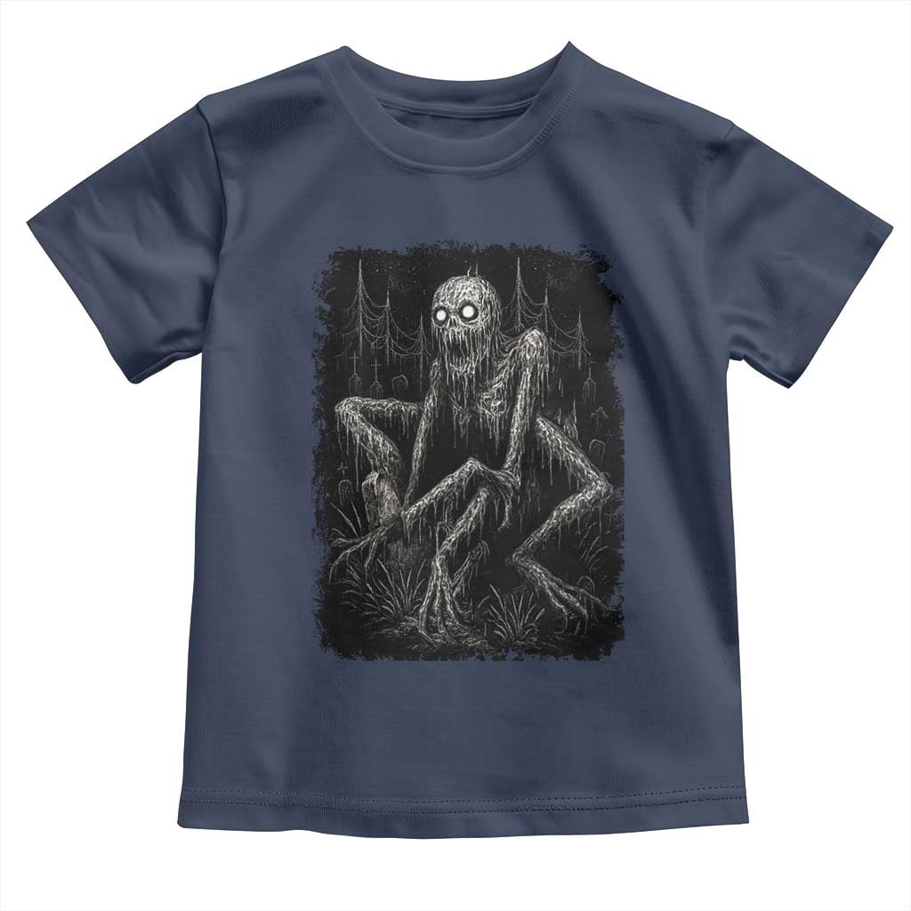 Creepy Rake Toddler T Shirt Creepypasta Cryptid Series Alt Goth Grunge Horror Aesthetic TS10 Navy Print Your Wear