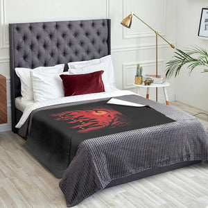 Rake Creepypasta Throw Blanket Creepy Cryptid Series Horror Goth Alt Alternative Art - Print Your Wear
