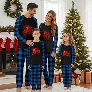 Rake Creepypasta Plaid Pajama Set Creepy Cryptid Series Horror Goth Alt Alternative Art TS10 Blue Plaid Print Your Wear