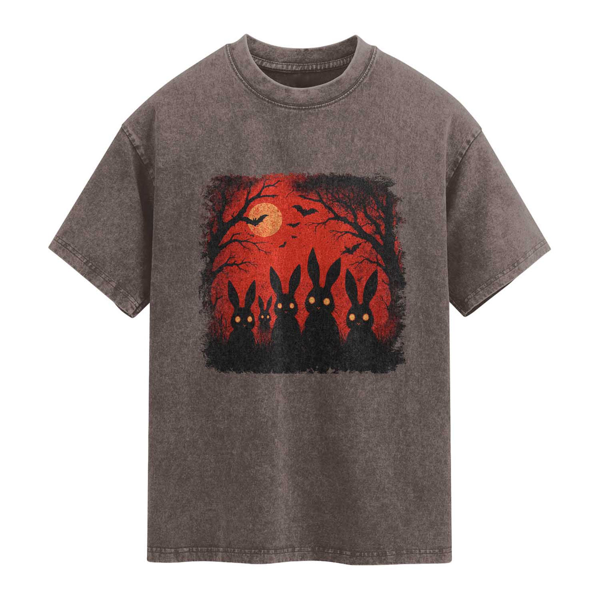 Rake Creepypasta Washed Cotton T-Shirt Creepy Cryptid Series Horror Goth Alt Alternative Art