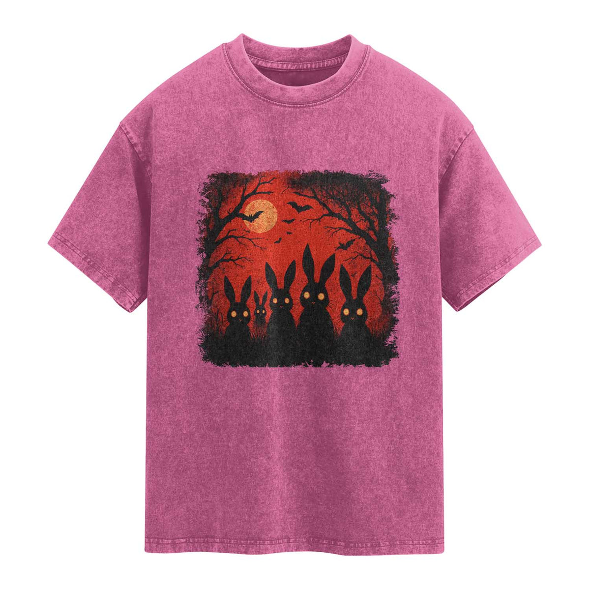 Rake Creepypasta Washed Cotton T-Shirt Creepy Cryptid Series Horror Goth Alt Alternative Art
