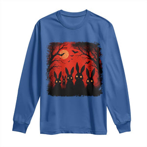 Rake Creepypasta Long Sleeve Shirt Creepy Cryptid Series Horror Goth Alt Alternative Art TS10 Royal Blue Print Your Wear