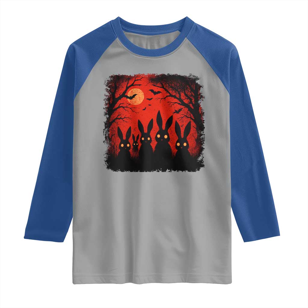 Rake Creepypasta Raglan Shirt Creepy Cryptid Series Horror Goth Alt Alternative Art TS10 Sport Gray Royal Print Your Wear