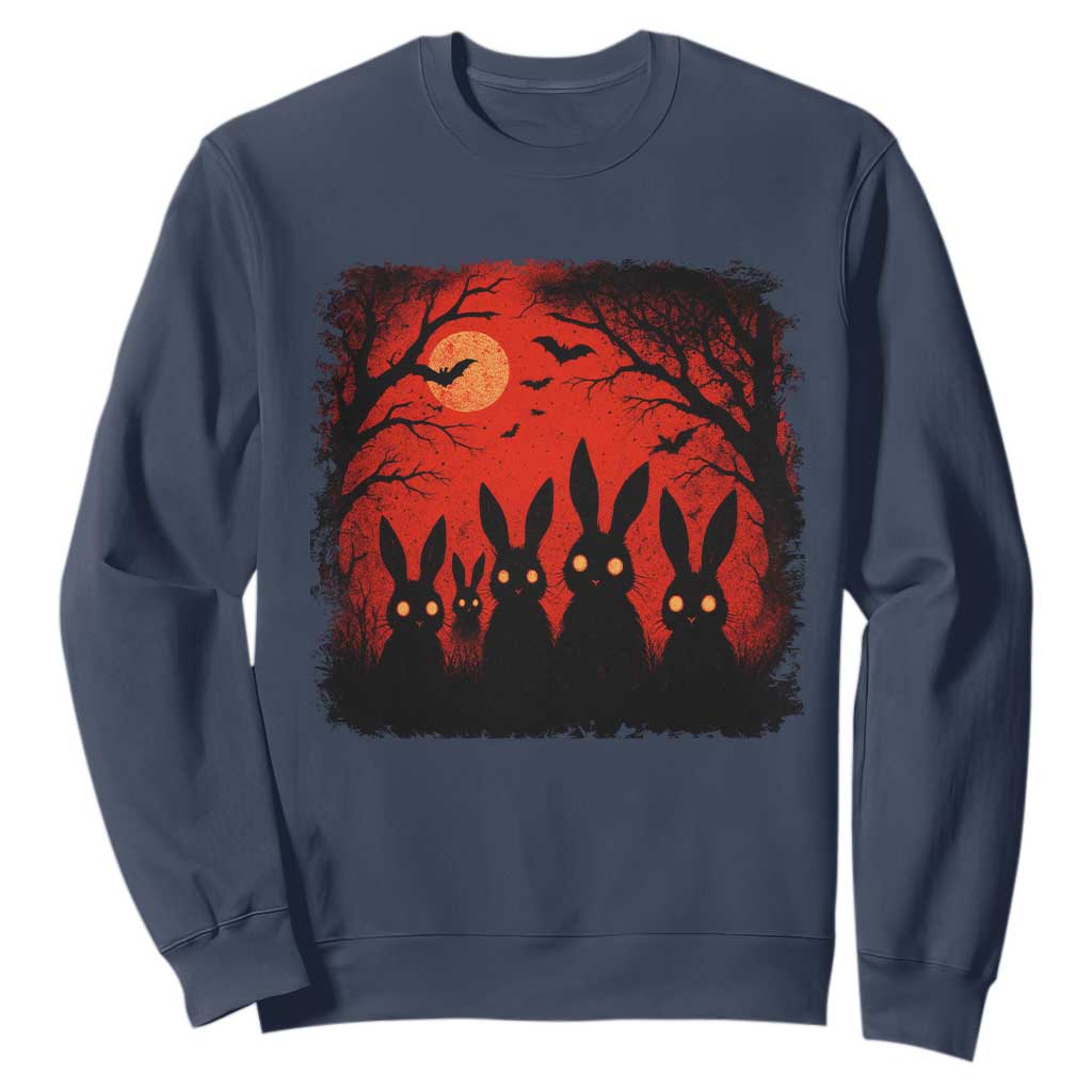 Rake Creepypasta Sweatshirt Creepy Cryptid Series Horror Goth Alt Alternative Art TS10 Navy Print Your Wear
