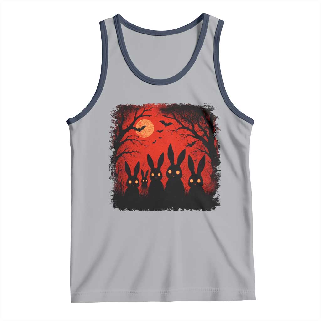 Rake Creepypasta Tank Top Creepy Cryptid Series Horror Goth Alt Alternative Art TS10 Athletic Heather Navy Print Your Wear