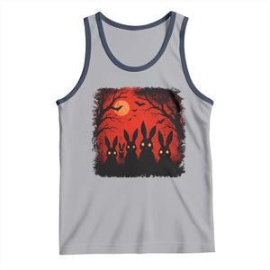 Rake Creepypasta Tank Top Creepy Cryptid Series Horror Goth Alt Alternative Art TS10 Athletic Heather Navy Print Your Wear