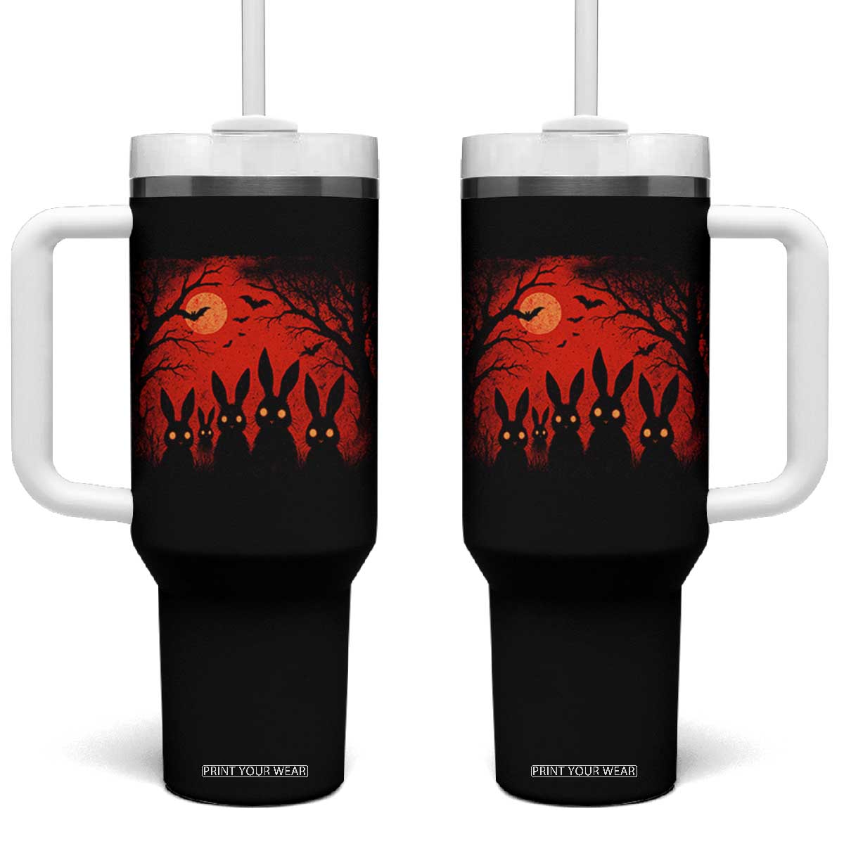 Rake Creepypasta Tumbler With Handle Creepy Cryptid Series Horror Goth Alt Alternative Art TS10 One Size: 40 oz Black Print Your Wear