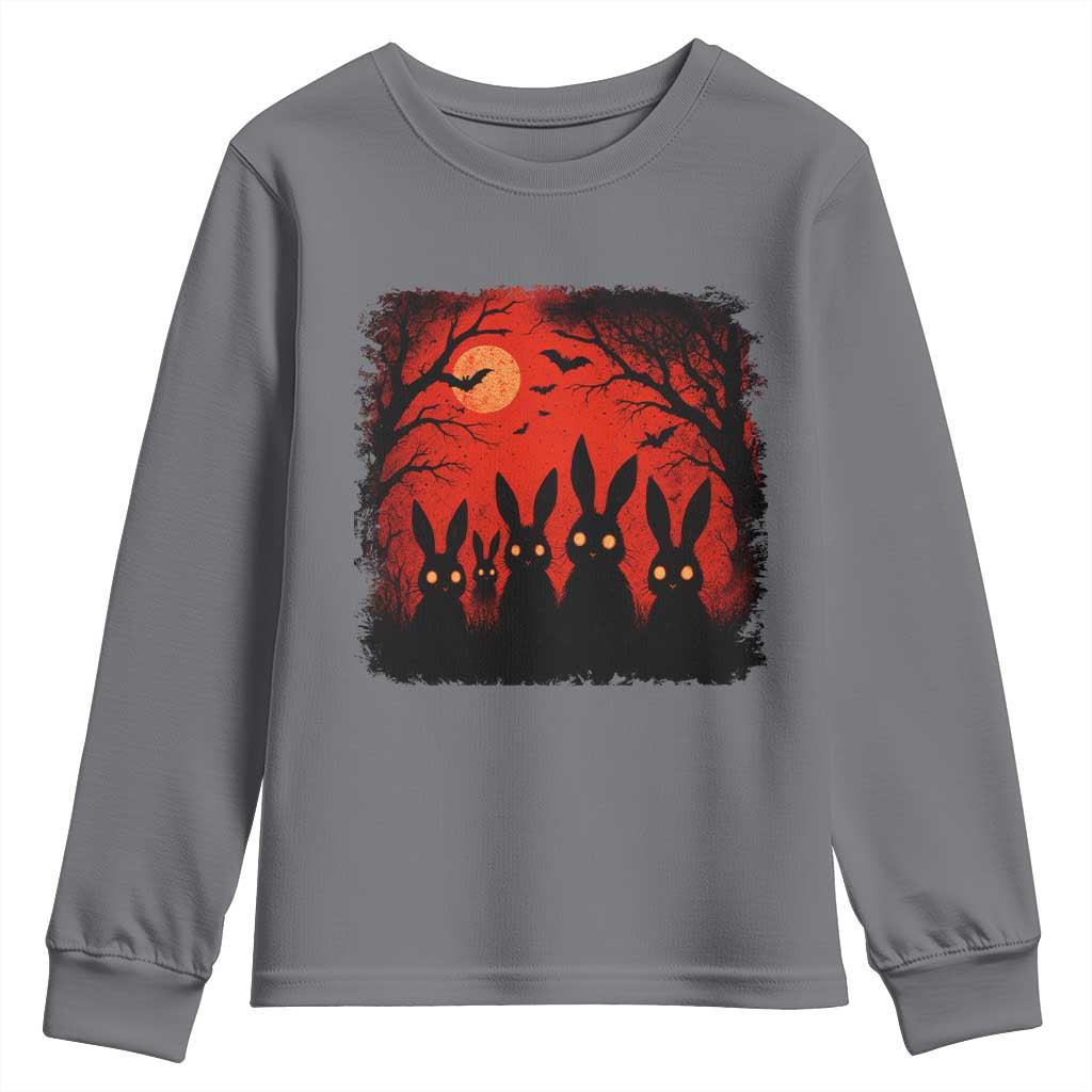 Rake Creepypasta Youth Sweatshirt Creepy Cryptid Series Horror Goth Alt Alternative Art TS10 Charcoal Print Your Wear