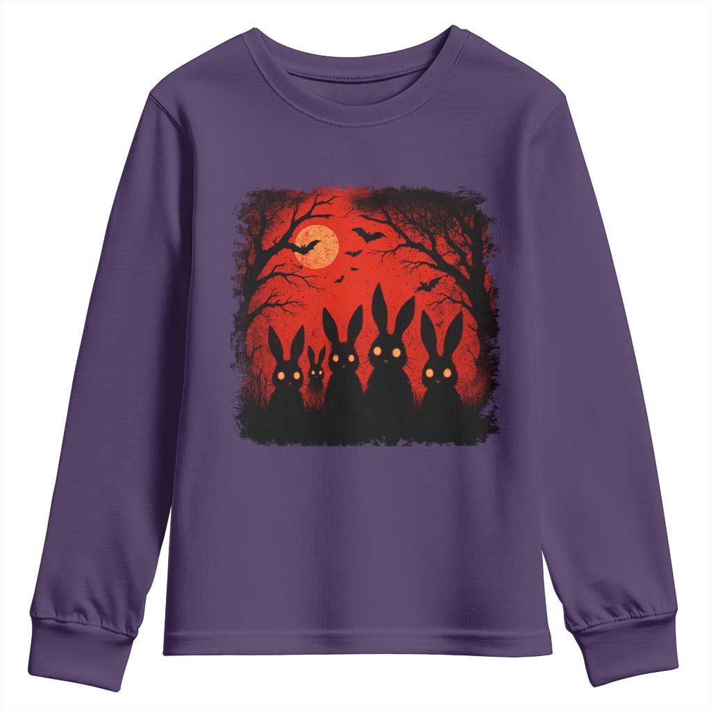Rake Creepypasta Youth Sweatshirt Creepy Cryptid Series Horror Goth Alt Alternative Art TS10 Purple Print Your Wear