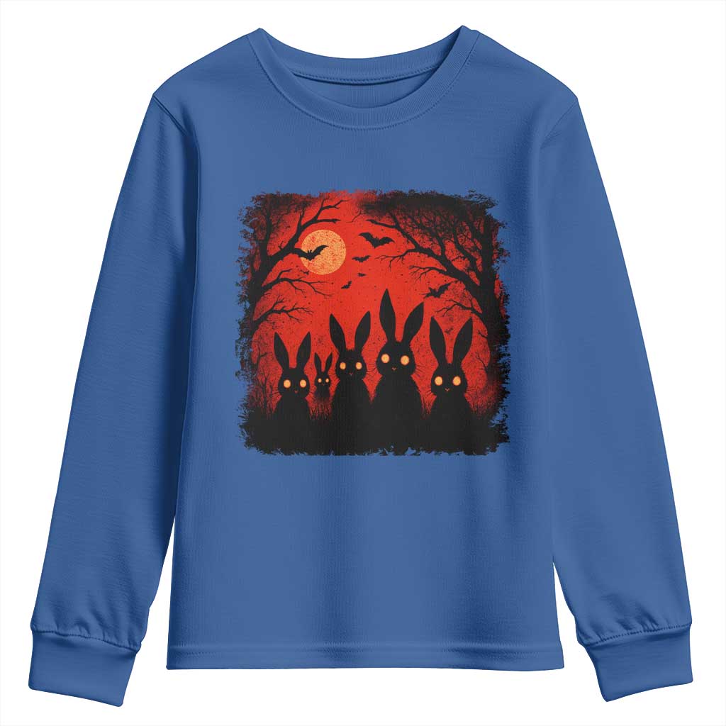 Rake Creepypasta Youth Sweatshirt Creepy Cryptid Series Horror Goth Alt Alternative Art TS10 Royal Blue Print Your Wear