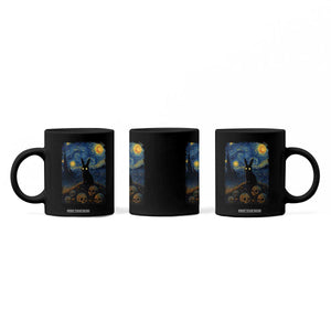 Creepy Cute Bunny Rabbits Coffee Mug Alt Goth Grunge Dark Horror Starry Night Van Gogh Aesthetic TS10 Print Your Wear