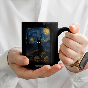 Creepy Cute Bunny Rabbits Coffee Mug Alt Goth Grunge Dark Horror Starry Night Van Gogh Aesthetic TS10 Print Your Wear