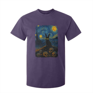 Creepy Cute Bunny Rabbits T Shirt For Kid Alt Goth Grunge Dark Horror Starry Night Van Gogh Aesthetic TS10 Purple Print Your Wear