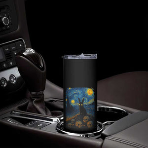 Creepy Cute Bunny Rabbits Skinny Tumbler Alt Goth Grunge Dark Horror Starry Night Van Gogh Aesthetic TS10 Print Your Wear