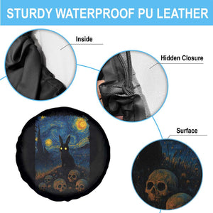 Creepy Cute Bunny Rabbits Spare Tire Cover Alt Goth Grunge Dark Horror Starry Night Van Gogh Aesthetic TS10 Print Your Wear