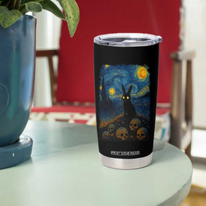 Creepy Cute Bunny Rabbits Tumbler Cup Alt Goth Grunge Dark Horror Starry Night Van Gogh Aesthetic TS10 Print Your Wear