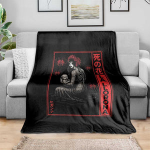 La Llorona Throw Blanket Folklore Japanese Spider Lily Soft Grunge Anime Aesthetic Flower TS10 Print Your Wear