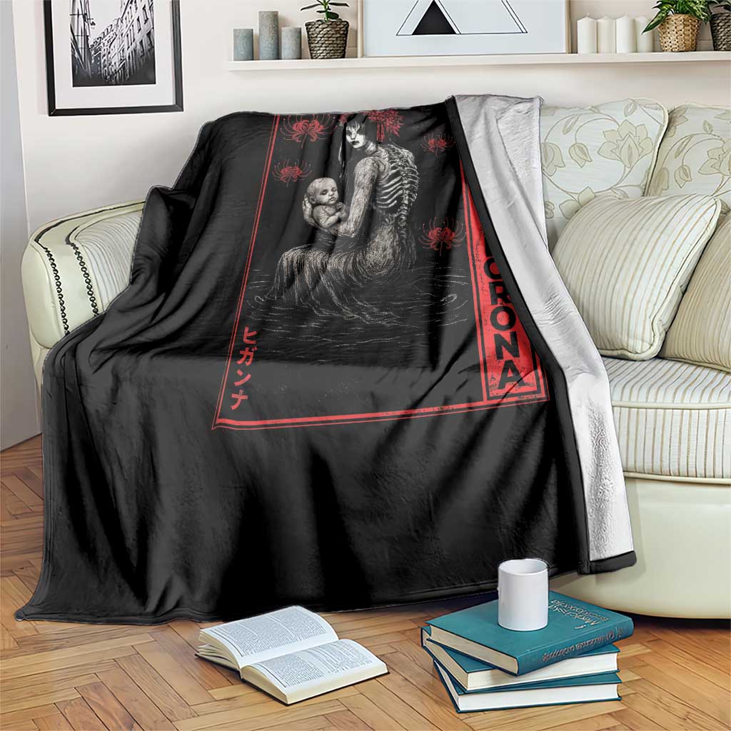 La Llorona Throw Blanket Folklore Japanese Spider Lily Soft Grunge Anime Aesthetic Flower TS10 Print Your Wear