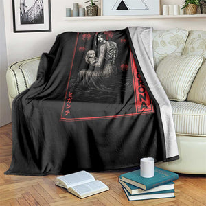 La Llorona Throw Blanket Folklore Japanese Spider Lily Soft Grunge Anime Aesthetic Flower TS10 Print Your Wear