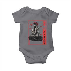 La Llorona Baby Onesie Folklore Japanese Spider Lily Soft Grunge Anime Aesthetic Flower TS10 Charcoal Print Your Wear