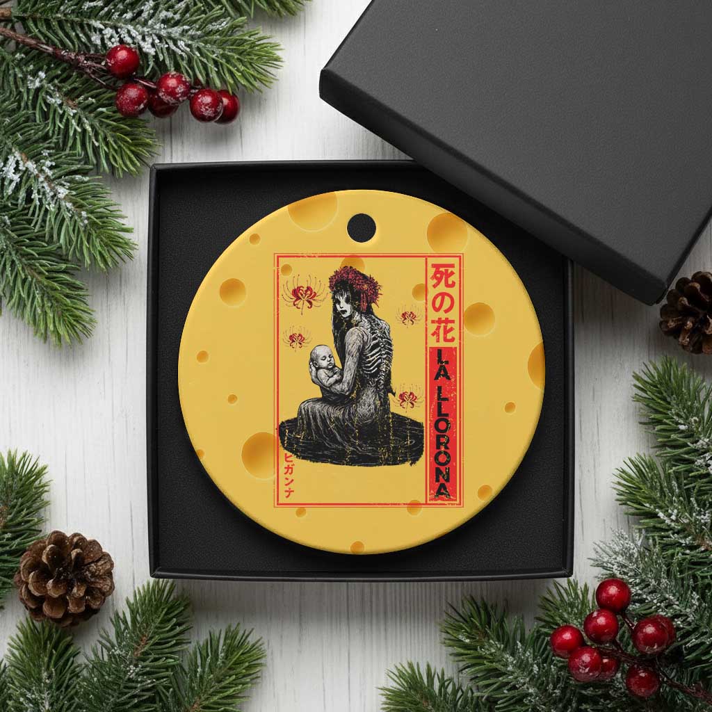 La Llorona Ceramic Ornament Folklore Japanese Spider Lily Soft Grunge Anime Aesthetic Flower TS10 1pc Yellow Cheese Print Your Wear