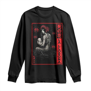 La Llorona Long Sleeve Shirt Folklore Japanese Spider Lily Soft Grunge Anime Aesthetic Flower TS10 Black Print Your Wear