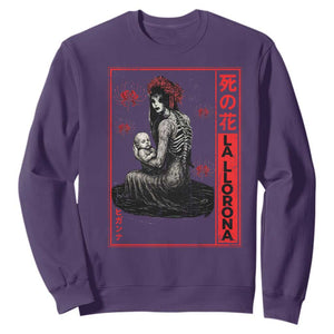 La Llorona Sweatshirt Folklore Japanese Spider Lily Soft Grunge Anime Aesthetic Flower TS10 Purple Print Your Wear