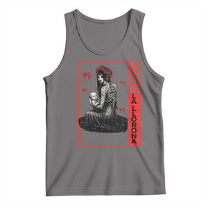 La Llorona Tank Top Folklore Japanese Spider Lily Soft Grunge Anime Aesthetic Flower TS10 Deep Heather Print Your Wear