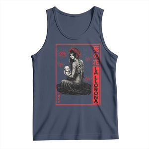 La Llorona Tank Top Folklore Japanese Spider Lily Soft Grunge Anime Aesthetic Flower TS10 Navy Print Your Wear