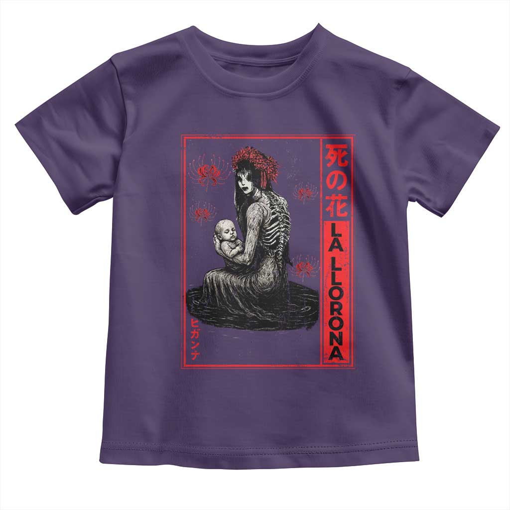 La Llorona Toddler T Shirt Folklore Japanese Spider Lily Soft Grunge Anime Aesthetic Flower TS10 Purple Print Your Wear