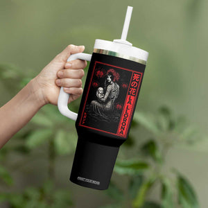 La Llorona Tumbler With Handle Folklore Japanese Spider Lily Soft Grunge Anime Aesthetic Flower TS10 Print Your Wear