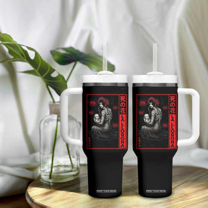 La Llorona Tumbler With Handle Folklore Japanese Spider Lily Soft Grunge Anime Aesthetic Flower TS10 Print Your Wear