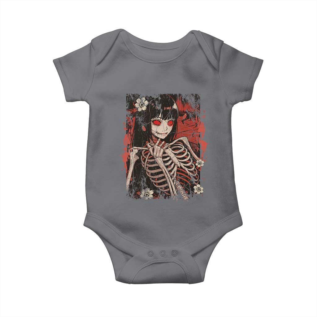 Horror Anime Manga Baby Onesie Japan Japanese Creepy Kawaii Goth TS10 Charcoal Print Your Wear