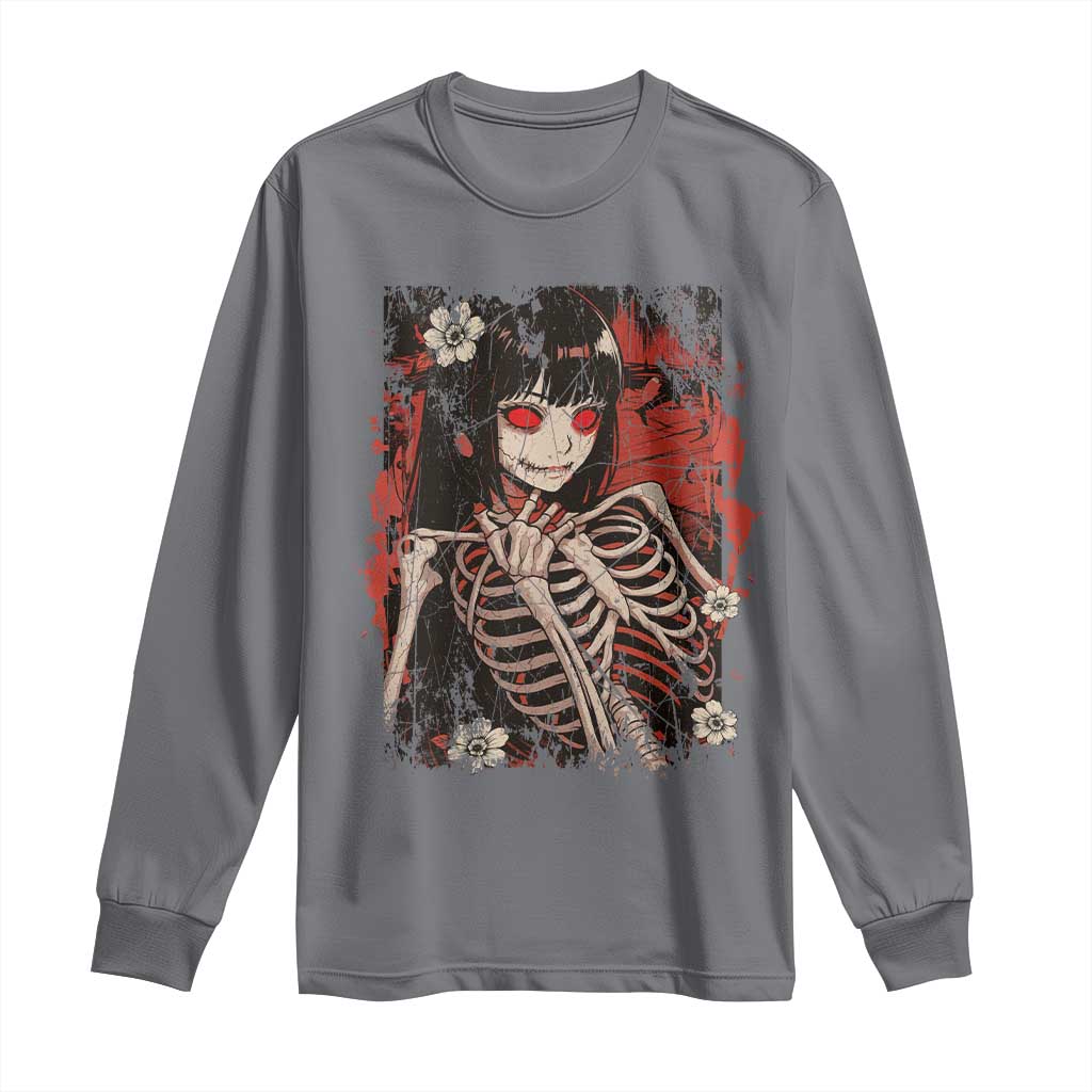 Horror Anime Manga Long Sleeve Shirt Japan Japanese Creepy Kawaii Goth TS10 Charcoal Print Your Wear