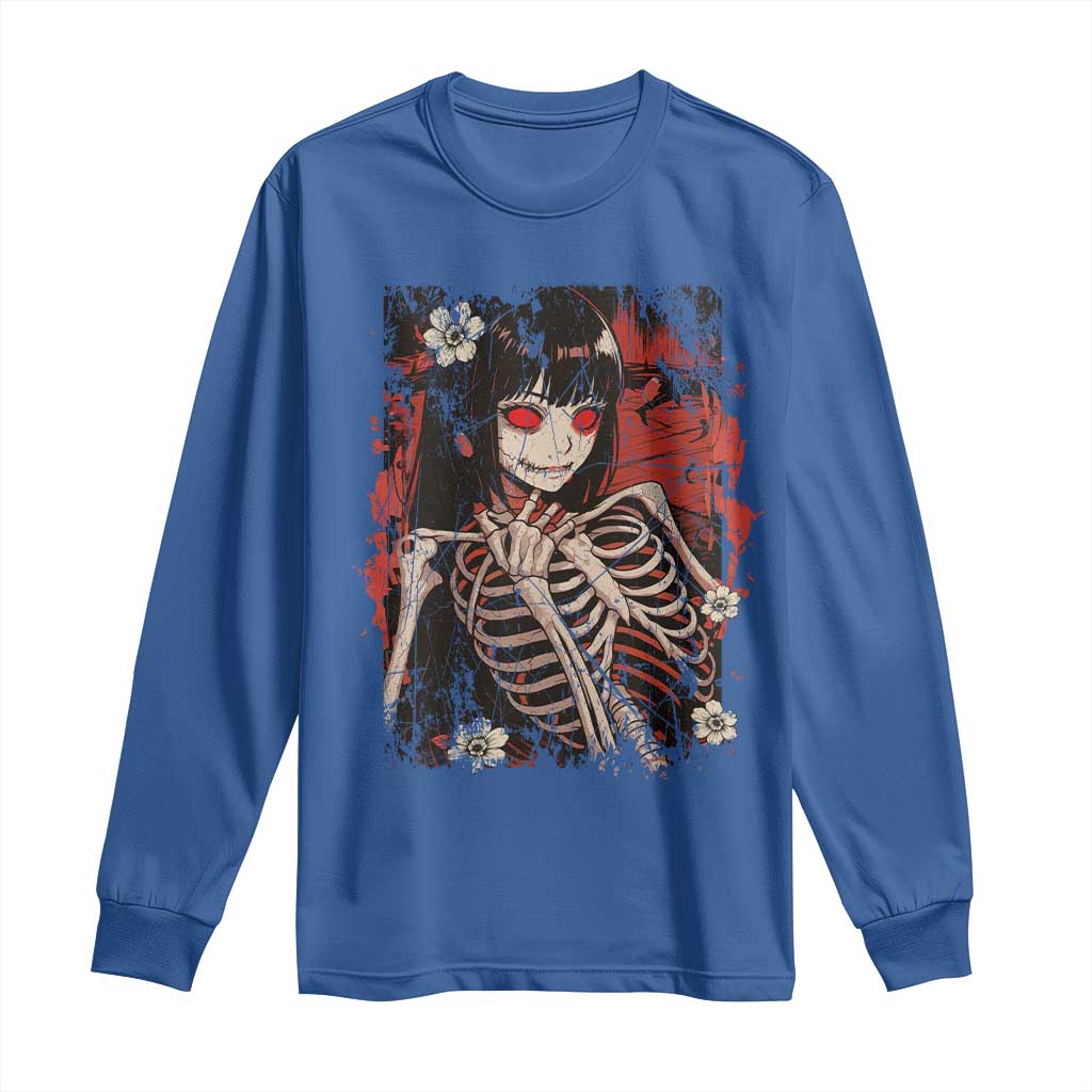 Horror Anime Manga Long Sleeve Shirt Japan Japanese Creepy Kawaii Goth TS10 Royal Blue Print Your Wear