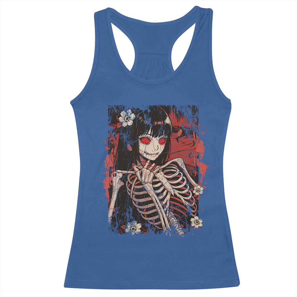 Horror Anime Manga Racerback Tank Top Japan Japanese Creepy Kawaii Goth TS10 Royal Blue Print Your Wear