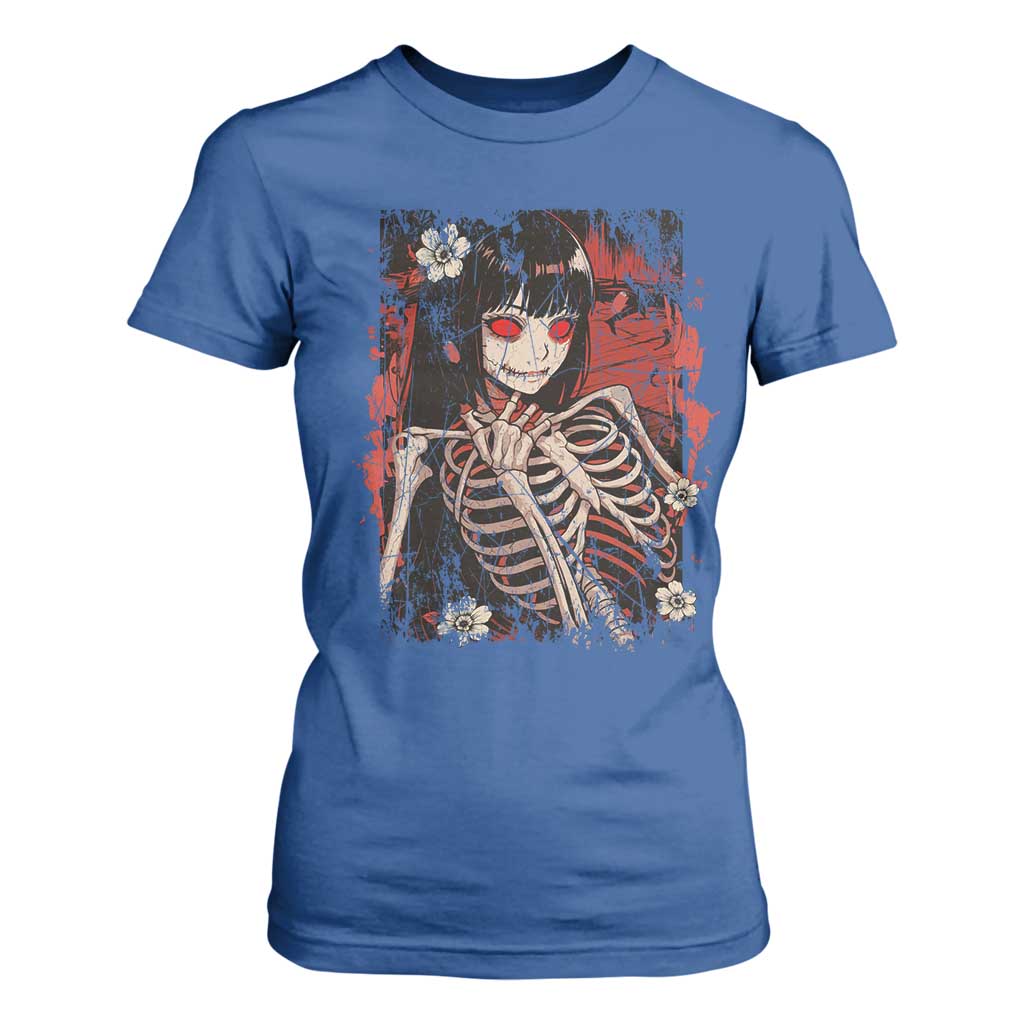 Horror Anime Manga T Shirt For Women Japan Japanese Creepy Kawaii Goth TS10 Royal Blue Print Your Wear