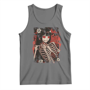 Horror Anime Manga Tank Top Japan Japanese Creepy Kawaii Goth TS10 Black Heather Print Your Wear